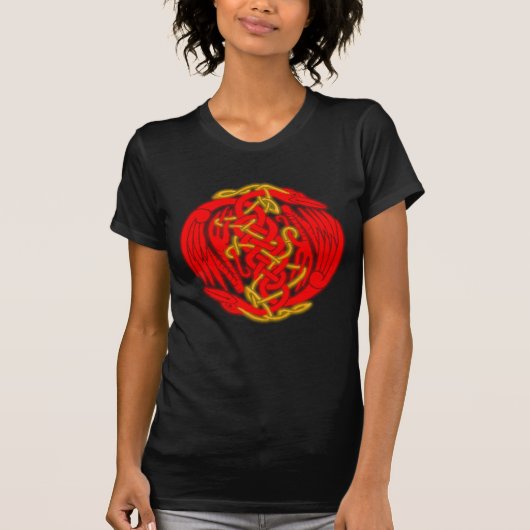 ケルト族の鳥(火版) Tシャツ (正面)