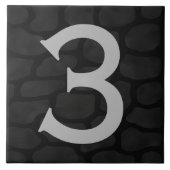 ケルト族の黒い石造りのセラミックタイルの屋家番号 タイル (正面)