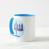 ケルト族の（ユダヤ教）メノラーのマグ マグカップ (正面左)