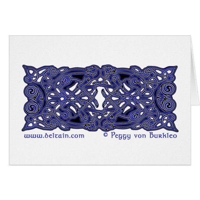 ケルト族のZoomorphic猟犬カード (正面横)