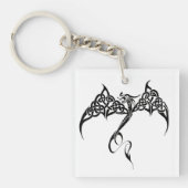 ケルト族トライバル白黒ロゴ キーホルダー (正面)