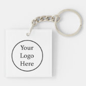 ケルト族トライバル白黒ロゴ キーホルダー (裏面)