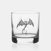 ケルト族トライバル白黒 ウイスキーグラス (正面)