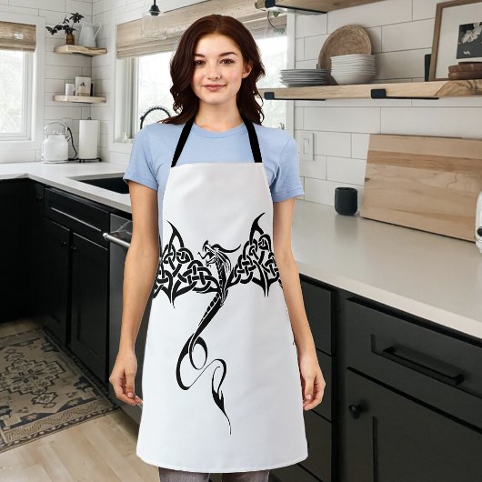 ケルト族トライバル白黒 エプロン