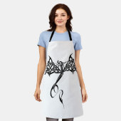 ケルト族トライバル白黒 エプロン (着用した状態)