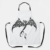ケルト族トライバル白黒 エプロン (正面)
