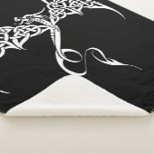 ケルト族トライバル白黒 シェルパブランケット (3/4)