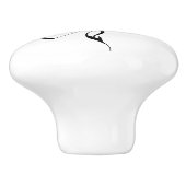 ケルト族トライバル白黒 セラミックノブ (側面)