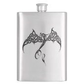 ケルト族トライバル白黒 フラスク (正面)