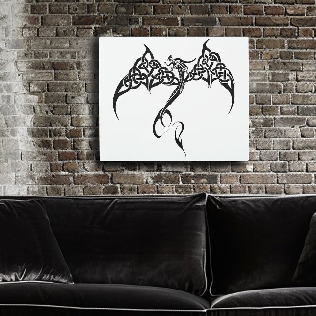 ケルト族トライバル白黒 メタルプリント (クリエイターアップロード済み)