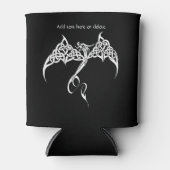 ケルト族トライバル白黒 缶クーラー (正面)