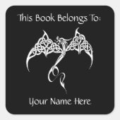 ケルト族トライバル蔵書票 スクエアシール (正面)