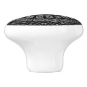 ケルト族パターンのValknutの銀製の金属記号 セラミックノブ (側面)
