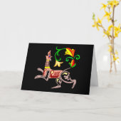 ケルト族犬のセントパトリックの日の挨拶 カード (黄色い花)