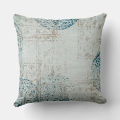 ケルト曼荼羅ホワイトブルーパターン クッション (裏面)