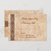 ケルト柄 アイリッシュ スコッチ 結婚式 返信カード (正面/裏面)