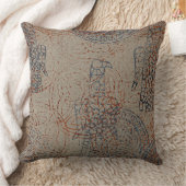 ケルト模様 – 鳥付き砂色 クッション (ブランケット)