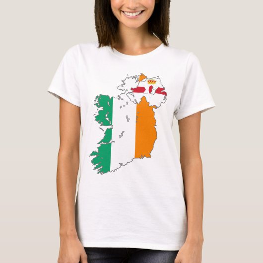 ケルト民族アイルランドの地図 Tシャツ (正面)