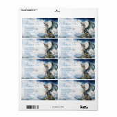 ケルト水カラードラゴン差出人住所ラベル ラベル (フルシート)