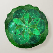 ケルト水彩曼荼羅銀河系聖幾何学 ラウンドクッション (裏面)