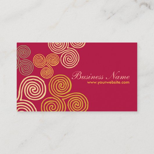 ケルト渦縦型名刺 名刺 (裏面)