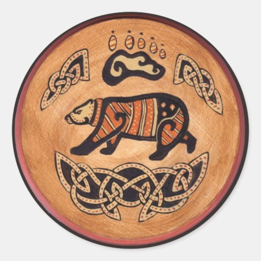 ケルト熊 ラウンドシール (正面)