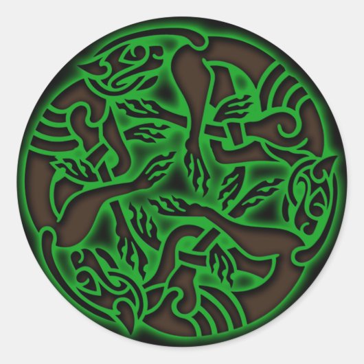 ケルト犬の追跡 ラウンドシール (正面)
