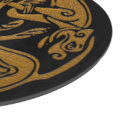 ケルト犬伝統的オーナメント木製ルック カッティングボード (角)