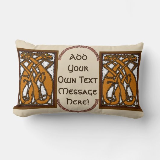 ケルト犬腰枕 ランバークッション (正面)