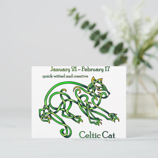ケルト猫 ポストカード (スタンド正面)