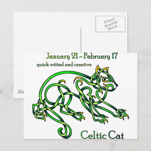 ケルト猫 ポストカード (正面/裏面)