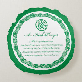 ケルト祈りの言葉セントパトリックの日 ラウンドクッション