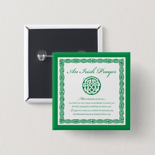 ケルト祈りの言葉セントパトリックの日 缶バッジ (正面&裏面)