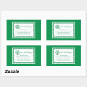 ケルト祈りの言葉セントパトリックの日 長方形シール (シート)