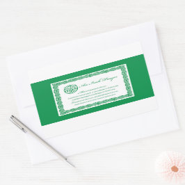 ケルト祈りの言葉セントパトリックの日 長方形シール