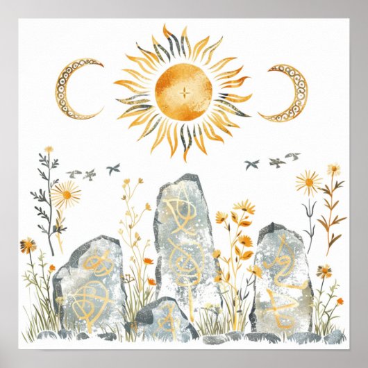 ケルト神話と太陽のシンボルLitha ポスター (正面)