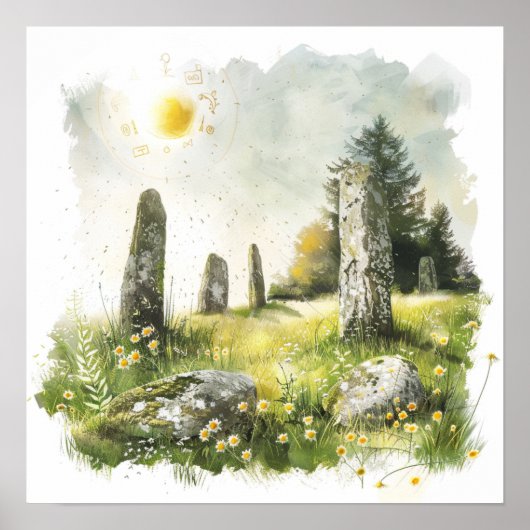 ケルト神話と太陽のシンボルLitha ポスター (正面)