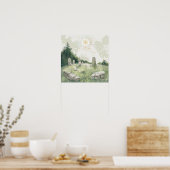 ケルト神話と太陽のシンボルLitha ポスター (キッチン)