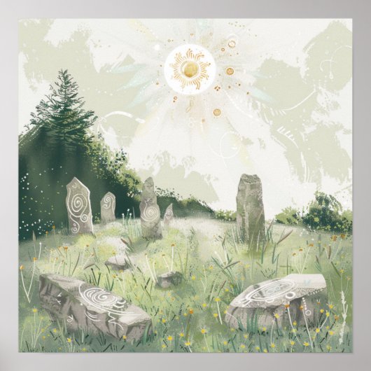 ケルト神話と太陽のシンボルLitha ポスター (正面)