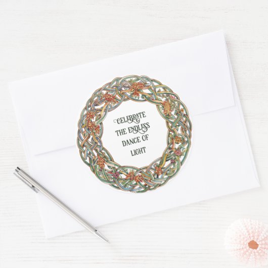 ケルト神話と太陽のシンボルLitha ラウンドシール (封筒)