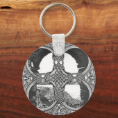 ケルト窓のアーチのタトゥー キーホルダー (正面)