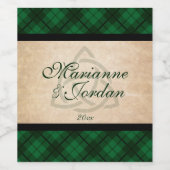 ケルト系のプレイド ワインラベル (シングルラベル)