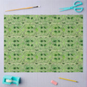 ケルト系アイリッシュグリーンと金ゴールドパター華美ン2 薄葉紙 (クラフト)