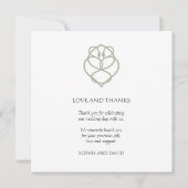 ケルト系アイリッシュスワンラブノット結婚の写真 サンキューカード (裏面)