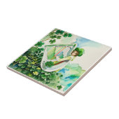 ケルト系アイリッシュハープアートタイル タイル (側面)