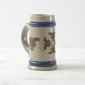 「ケルト系アイルランドデザイン」ビアスタイン ビールジョッキ (正面左)