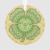 ケルト系シャムロックアクリルオーナメント オーナメント (裏面)