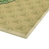 ケルト系シャムロックガラス切断板 カッティングボード (角)