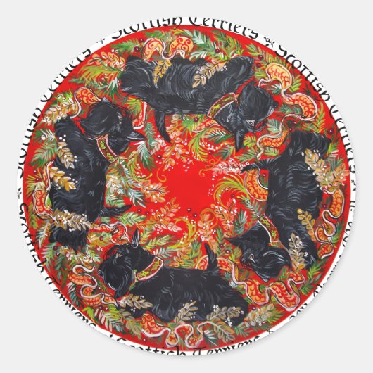 ケルト系スコティッシュテリアメダリオン ラウンドシール (正面)