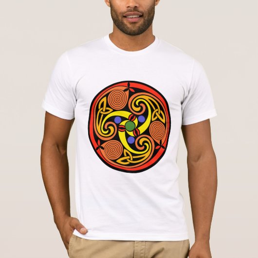 ケルト系スパイラルメンズTシャツ Tシャツ (正面)